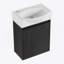 Petit meuble-lavabo moderne 16 "avec lavabo à poser en céramique pour petit espace-125538563