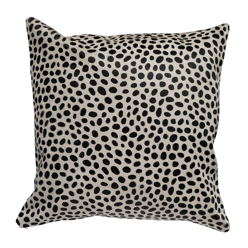 Square Pillow Cover & Insert, Light Gray/Black