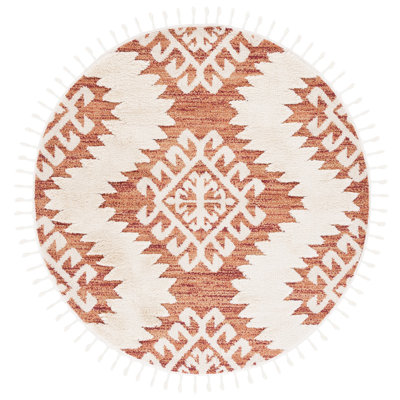Tapis orange / ivoire Demartino Southwestern
