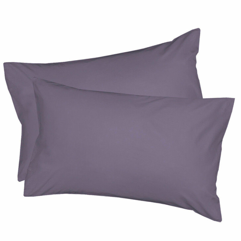 Elario Cotton Blend/Polyester Housewife Pillow Case, Dark Purple