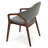 Luna Upholstered Arm Chair in Gray