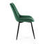 Montegut 46cm H Tufted Velvet Upholstered Upholstered Back Side Chair in Green