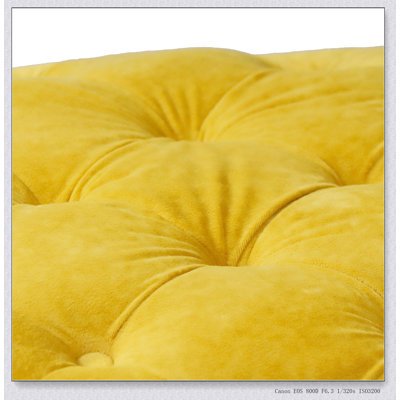 Repose-pieds rembourré en velours beige moderne, petite table de bout exquise, repose-pieds moelleux