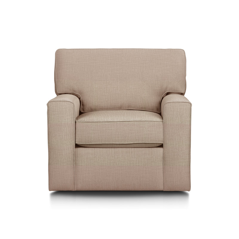 Chaise rembourrée 36,5 po Leigh, Tissage panier en lin Conversation