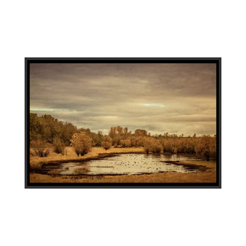 « late automne pond », reproduction de photo sur toile, H 40 po x l 60 po x P 1,5 po, Toile tendue, Pas de tapis