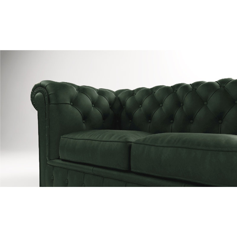 Castorena Velvet Sofa, Green
