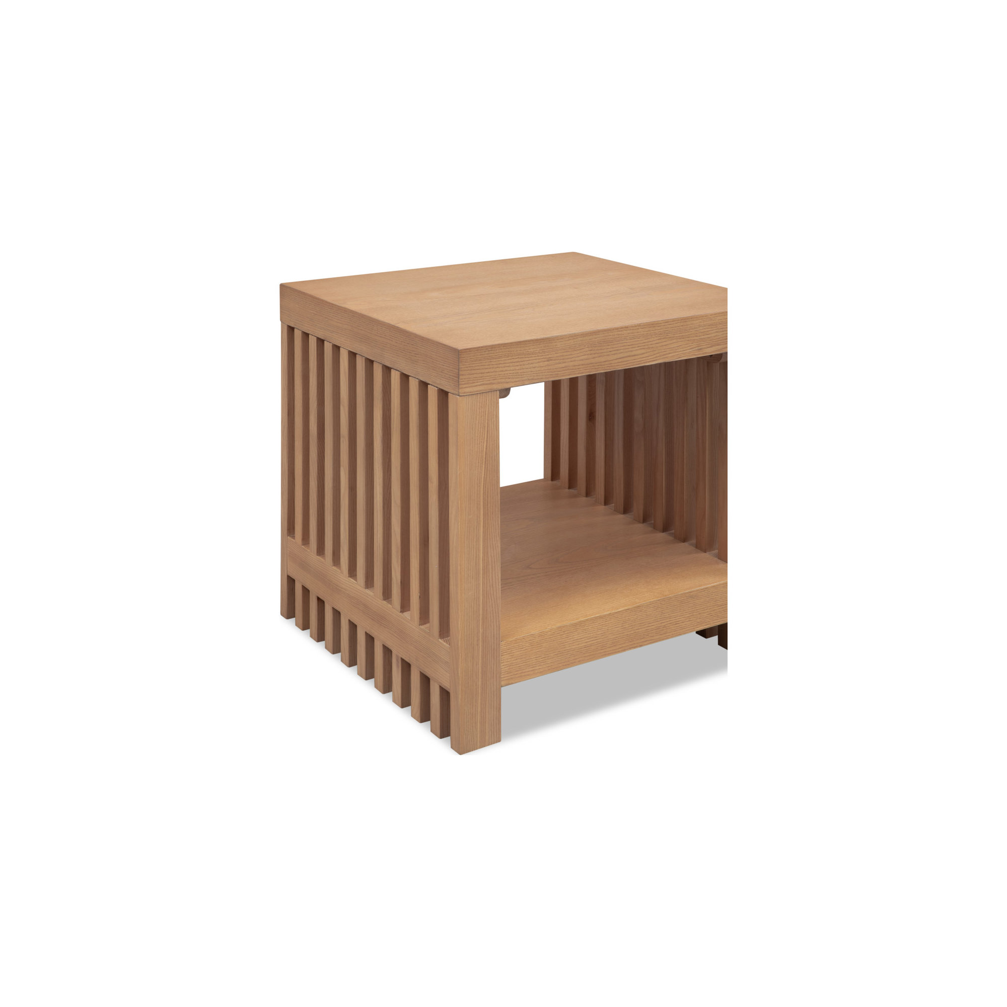Finnian Side Table, Natural Wood