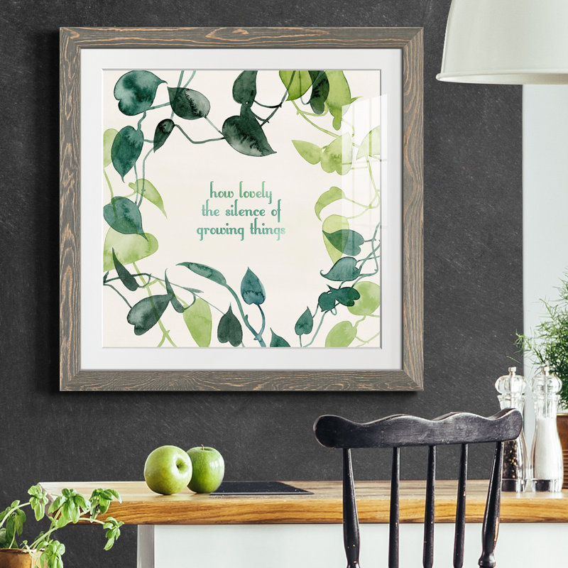 «Magic Grows II», reproduction encadrée de qualité supérieure - prête à être accrochée, Cadre en papier gris, Blanc