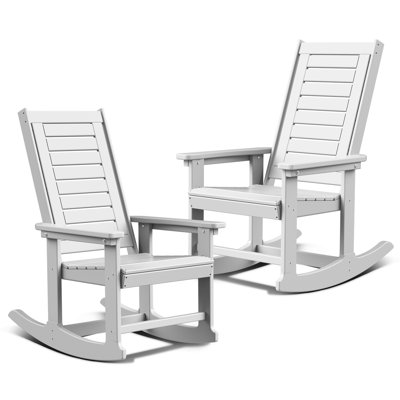 HDPE Outdoor Rocking Chair by Rosecliff Heights