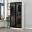 Armoire moderne, noir et blanc, 35,4 x 82,7 x 20,5 pouces | 100% panneau de particules enduit de mélamine, épaisseur: 0,7 pouce | Solution de rangement élégante pour chambre à coucher et garde-robe, design élégant, durable et fonctionnel-1081608783-1081608778
