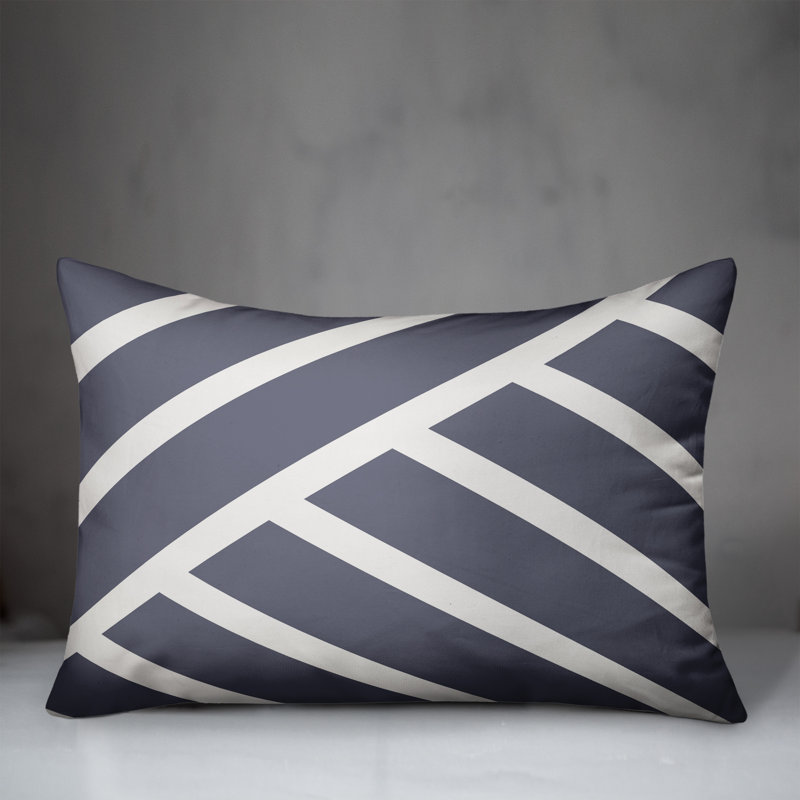 Abstract Outdoor Throw Pillow, Blue