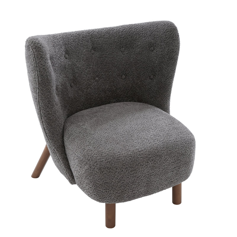 Chaise d'appoint rembourrée Aurora, Gris foncé