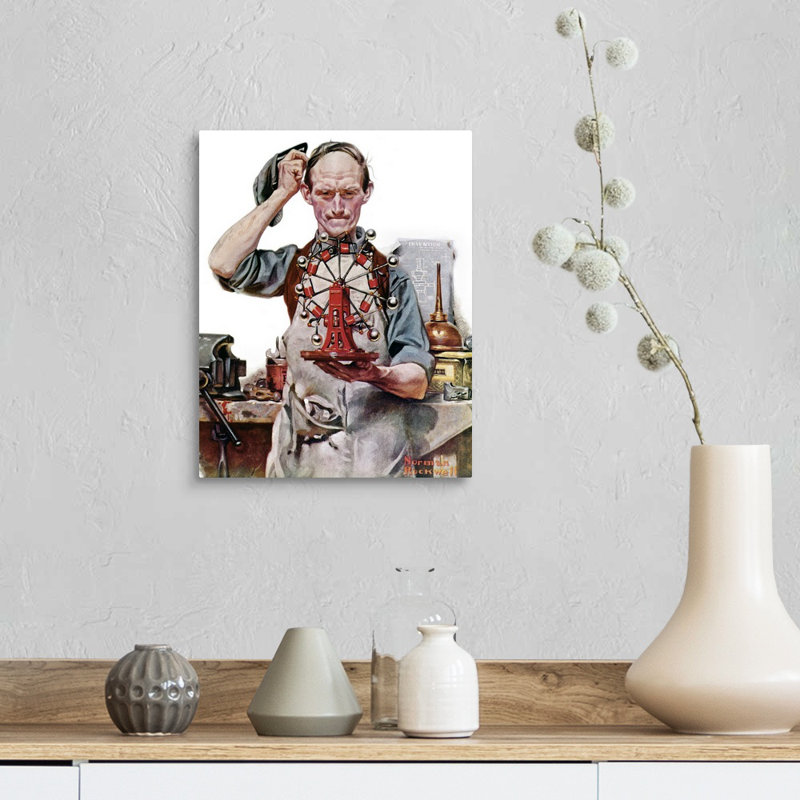 Perpétuel mouvement, art mural sur toile, H 14 po x l 11 po x P 1,25 po, Toile tendue