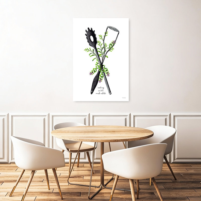 Cooking Is Love Made Edible Whimsical Abstract Contemporary Landscape Nature Wall Art Print, 121.92cm H x 81.28cm W
