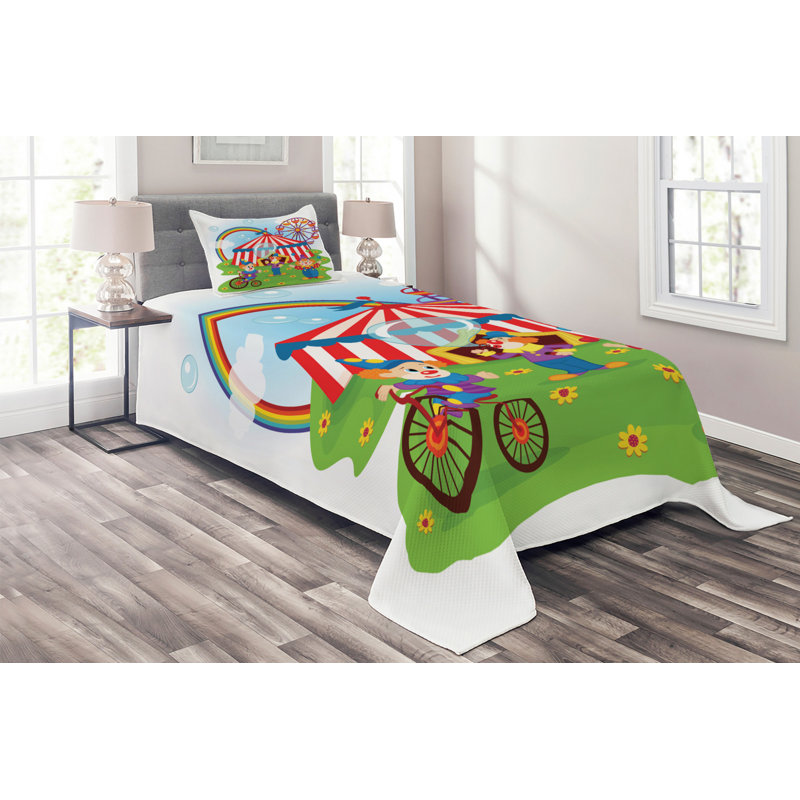 Polyester Coverlet, Twin Bedspread + 1 Sham
