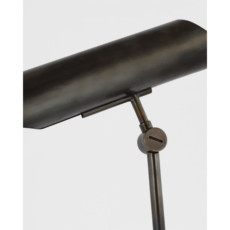 Flore Task Floor Lamp, Black, Gun Metal