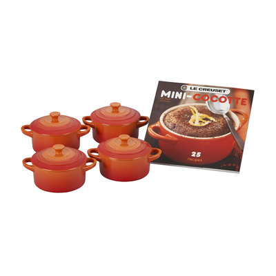 Le Creuset Stoneware Cocottes W/ Mini-Cocotte Cookbook, 8Oz. Each
