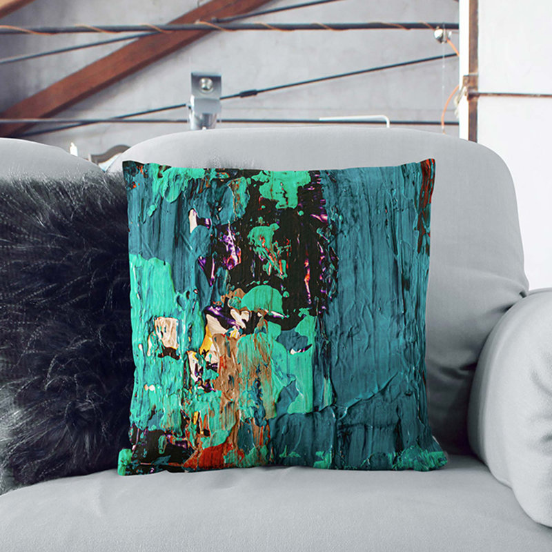 Abstract Square Throw Cushion, Stone, 40 x 40 cm