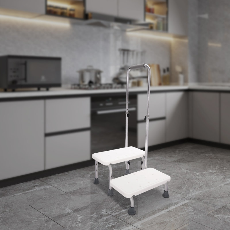 Tabouret de bain 2 marches avec repose-pieds médical