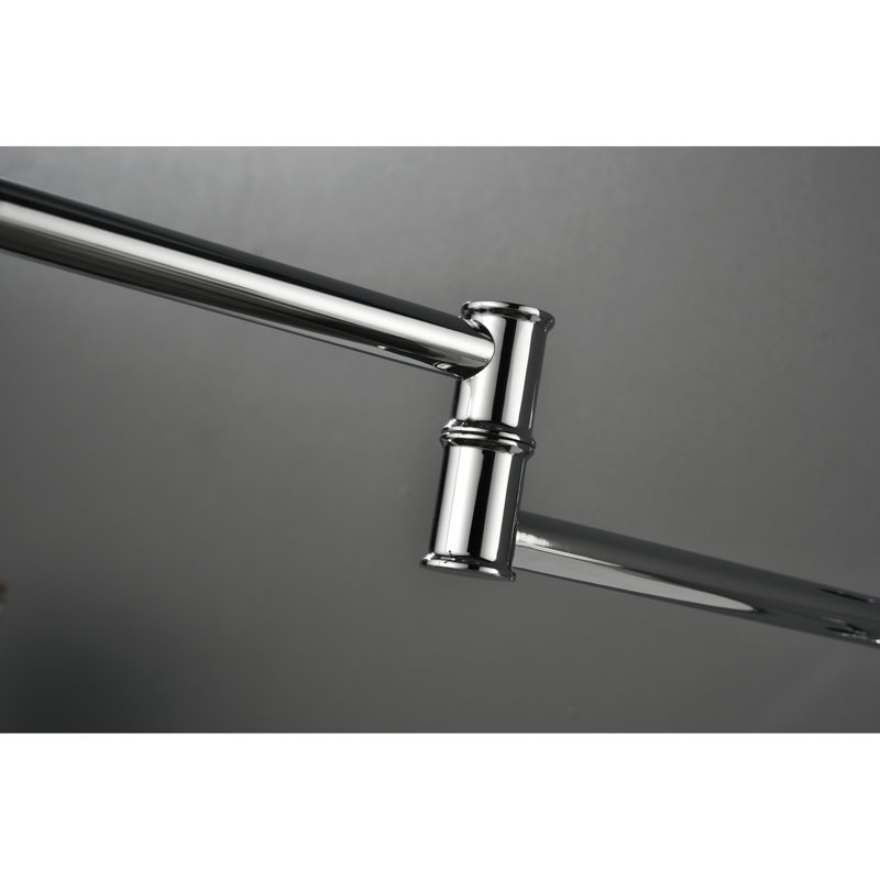 Modern Brass Wall Mount Pot Filler - Swing Arm, Controlled Water Flow, Corrosion Resistance Surface Mounted Arm Design, Precise Regulation, Corrosion