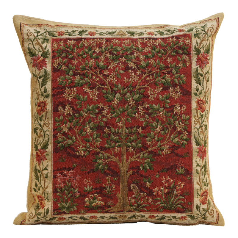 Tree of Life Red I Cushion Covers