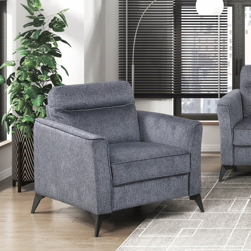 Modern Living Room Chair, Dark Grey