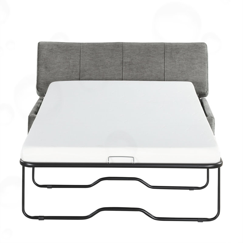 Lit simple convertible Begley, Gris foncé
