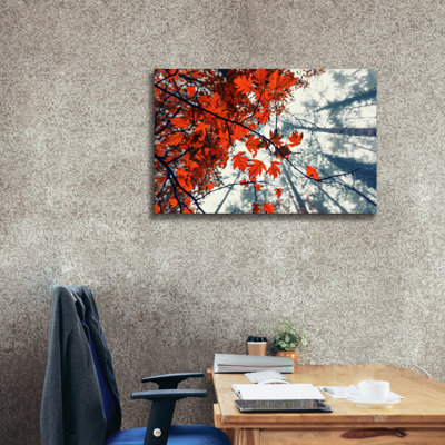 «Red Autumn Leaves» par Iorg Vitomirov, art mural sur toile