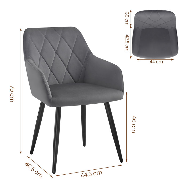 Alvion Upholstered Dining Chair, Grey