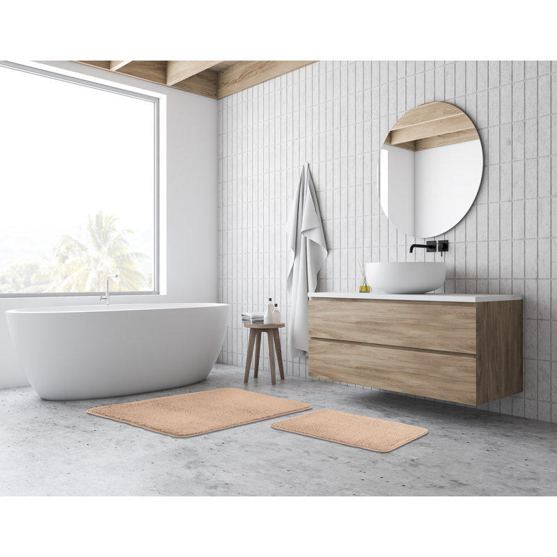 Tapis pour salle de bain Dailen, Brun clair
