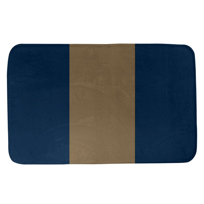 Tapis pour salle de bain Tennessee, l 21 po x L 34 po, Azur / brun