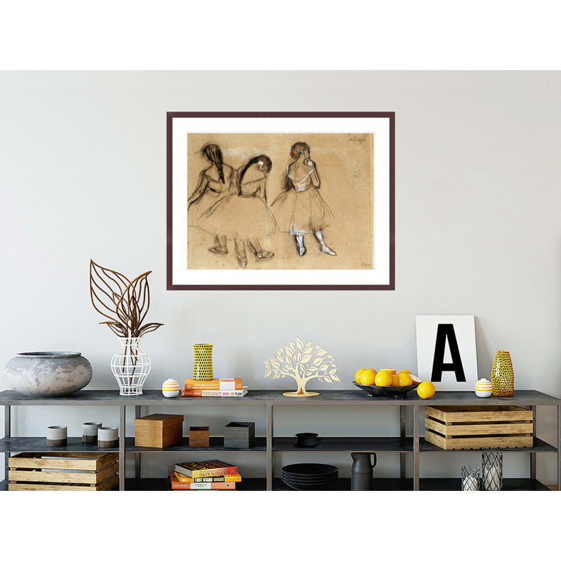 «Three Dancers» par Edgar Degas, impression giclée encadrée, H 32,39 po x l 41,5 po