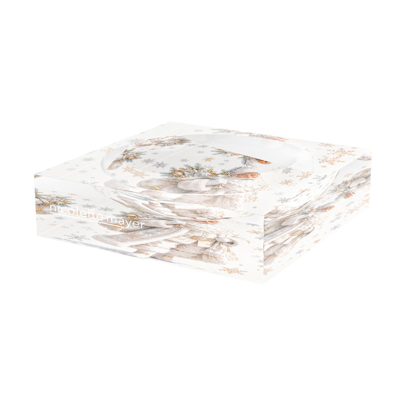 Plat à bonbon doré Santa Luxe, L 6 po x P 6 po