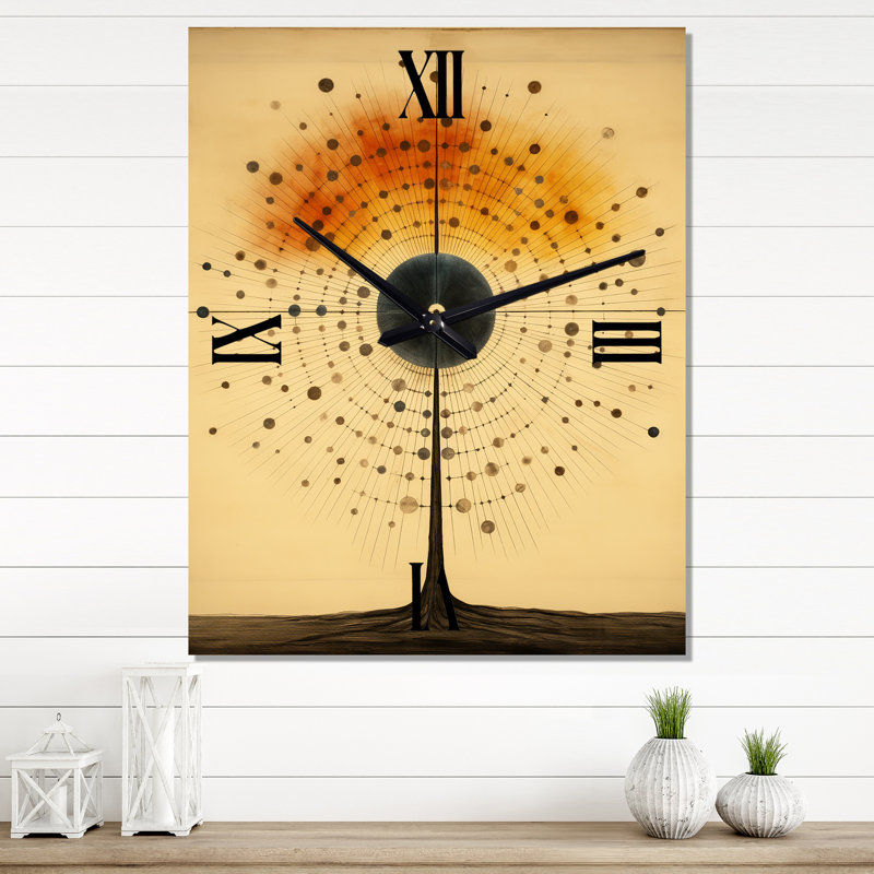 Infinite Poss Possible Retro Illustration - horloge murale géométrique moderne, H 28 po x l 12 po x P 1 po
