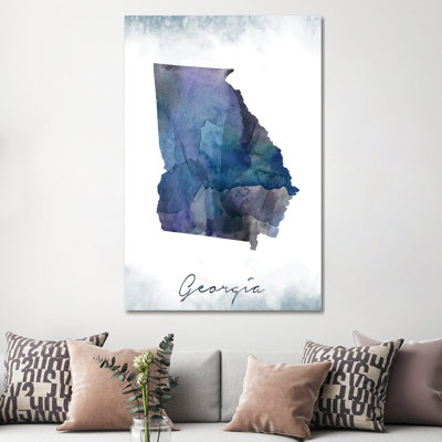 Georgia State Bluish by WallDecorAddict - Wrapped Canvas Gallery-Wrapped Canvas Giclée