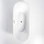 Baignoire en acrylique blanc brillant de 67 pouces, autoportante, ovale, drain central, style contemporain, spacieuse et confortable, drainage efficace pour la salle de bain, autoportants en pouces, forme ovale,