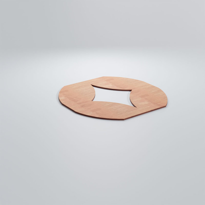Panneaux muraux décoratifs en bois Gresham, Cerise, H 15 3/8 po x l 15 3/8 po x P 1/4 po