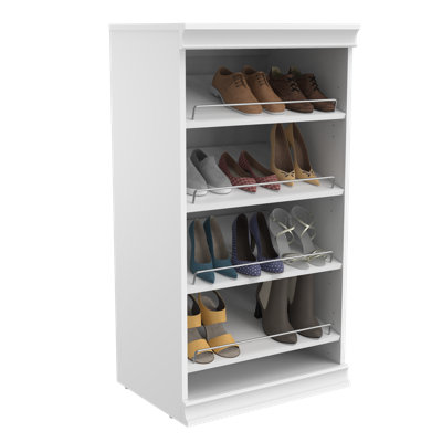 Modular Storage 21.38" W Shoe Shelf Unit with 4 Shelves