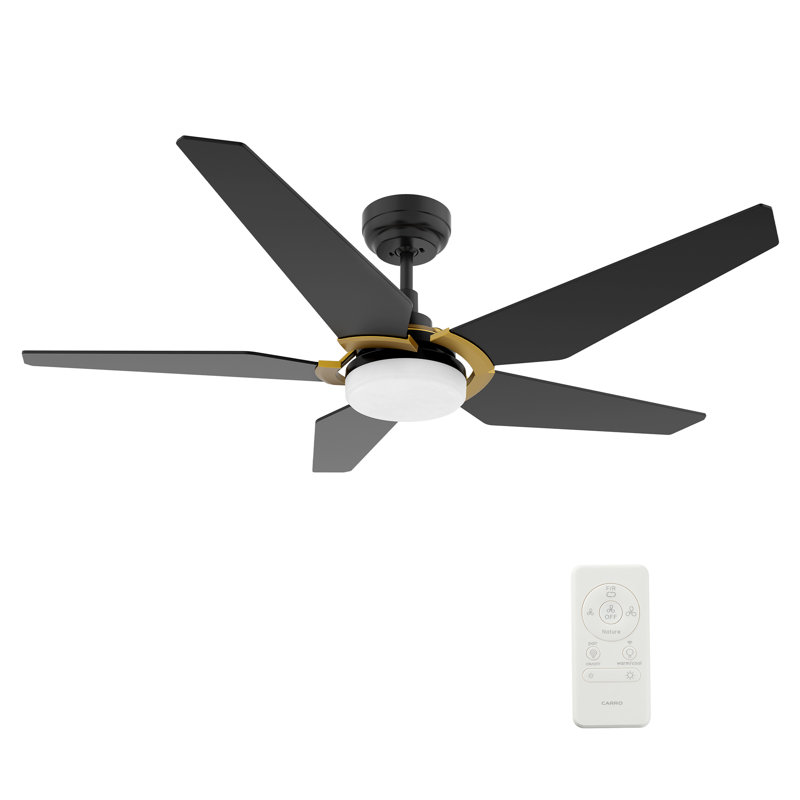 Voyager 52'' Smart Ceiling Fan With Remote, Light Kit Included, Works With Google Assistant And Amazon Alexa,Siri Shortcut.