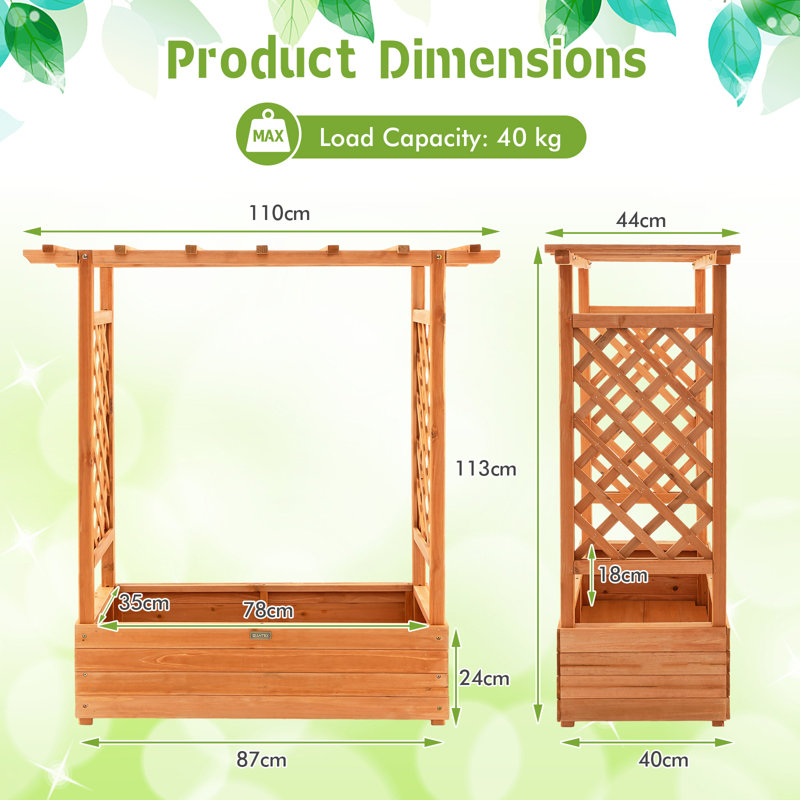Brishen Wood Raised Garden Bed