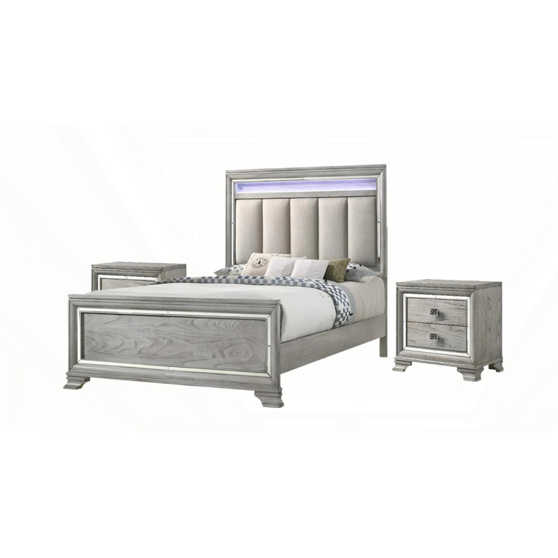 Wooden Panel Bed, Queen