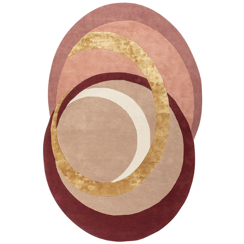 Alliances Abstract Area Rug in Red/Pink/Beige, Novelty 5'7" x 7'10"