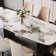 Neslon Faux Marble Top Metal Base Dining Table
