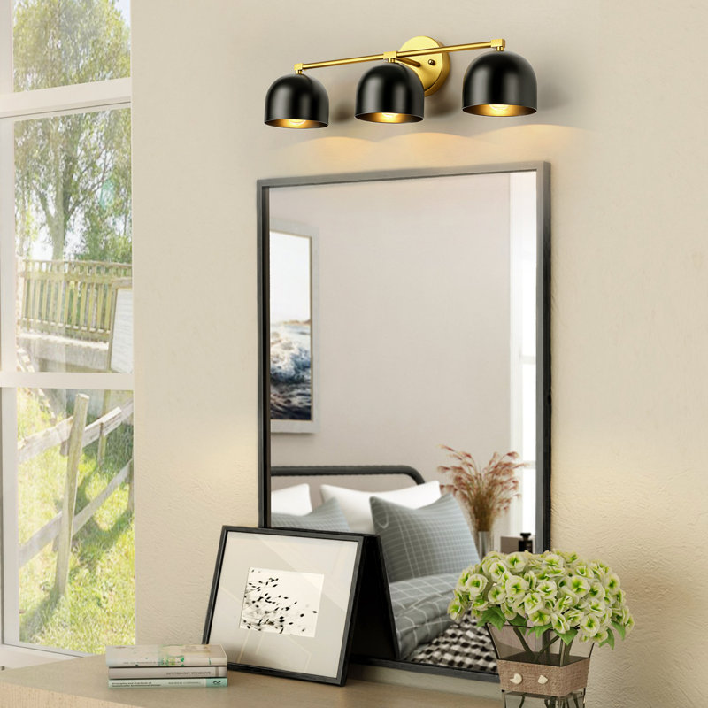  Flareson 3 - Light Dimmable Black Bathroom Vanity Lights