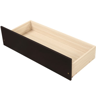 Lit simple avec deux tiroirs - Structure en bois de pin pour une chambre à coucher relaxante