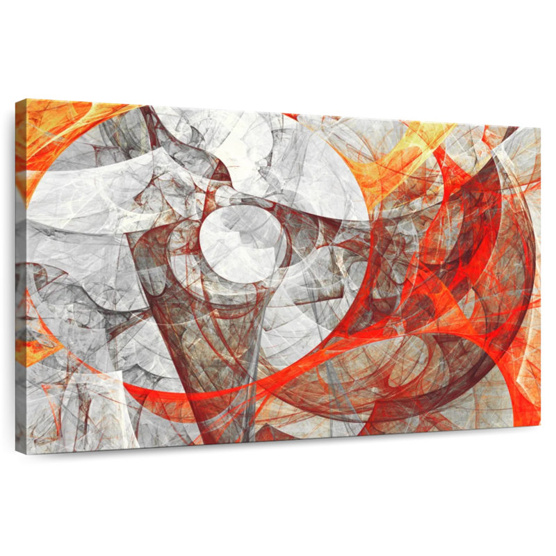 Cercles de pierre écarlate abstraits Avery