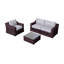 Ensemble de conversation en osier pour 3 personnes avec coussins Moyeda-2107349624