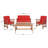 Calhoun 4-Person Solid Wood Patio Seating Group-652725538