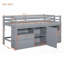 Lit mezzanine simple avec 4 tiroirs Sous l'armoire - peu encombrante Durable-1879884781
