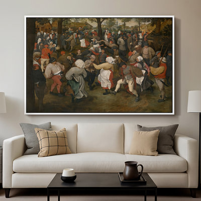 La danse du mariage, v. 1566-Peter Bruegel l'Ancien, toile tendue avec châssis